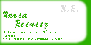 maria reinitz business card
